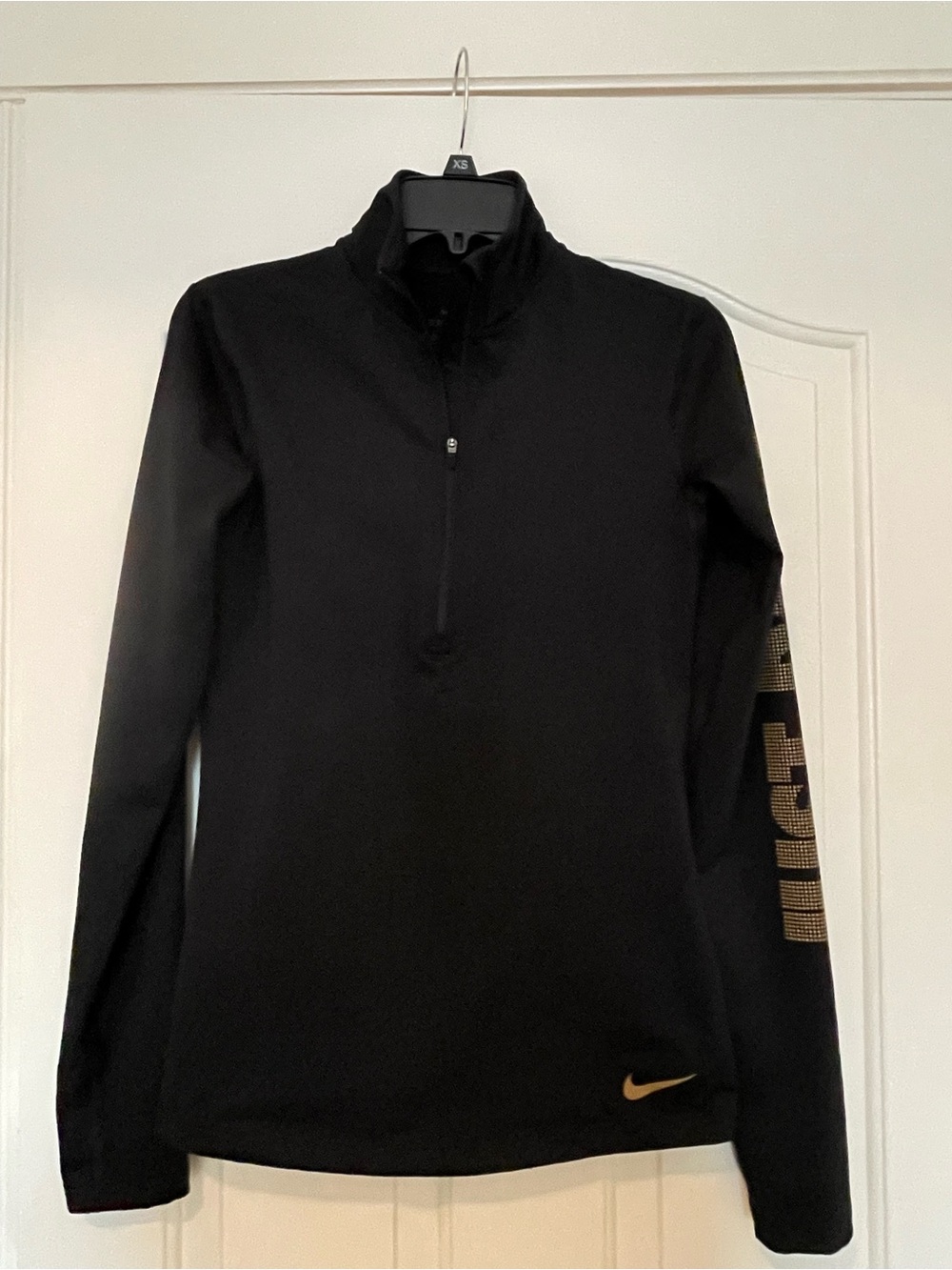 Nike Women's Black Long-Sleeve Half-Zip Training / Runnng Top - Picture 6 of 7